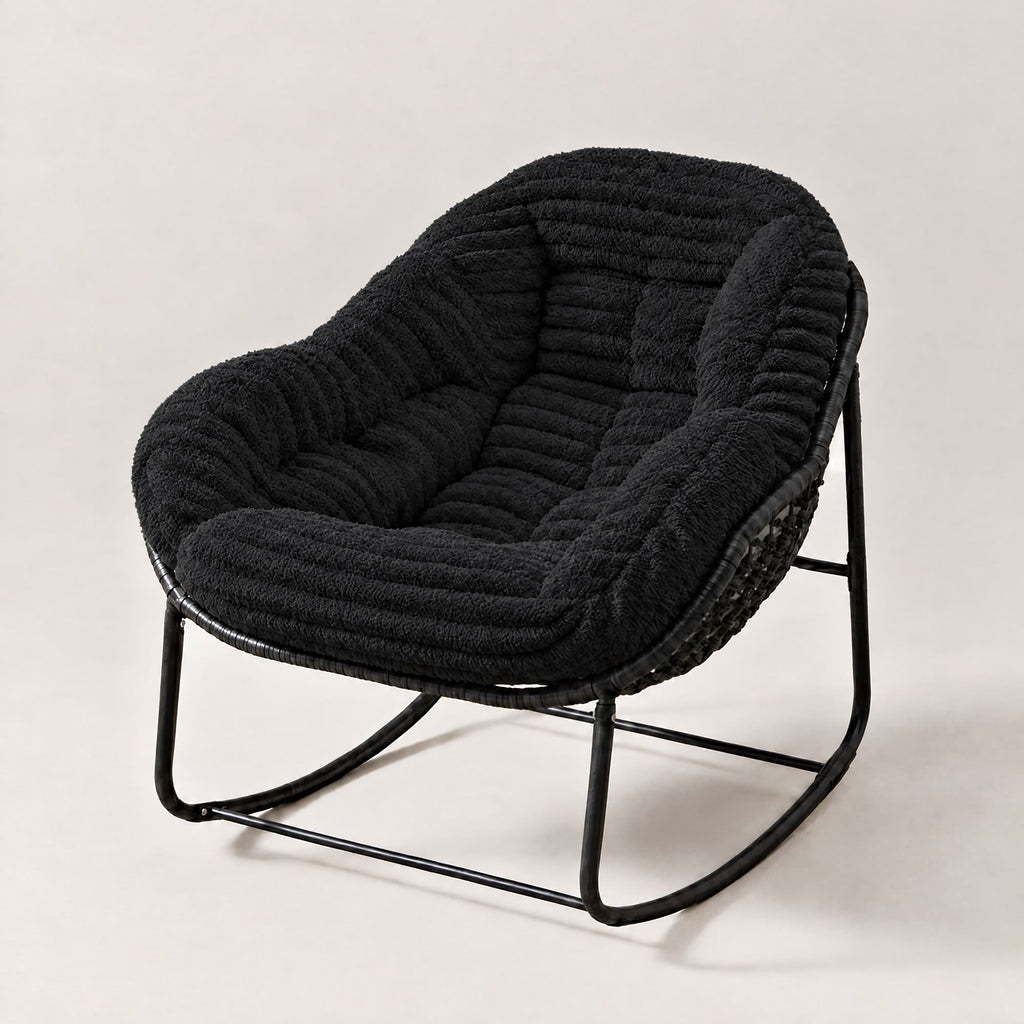 Polly Pluffer rocking chair in Black