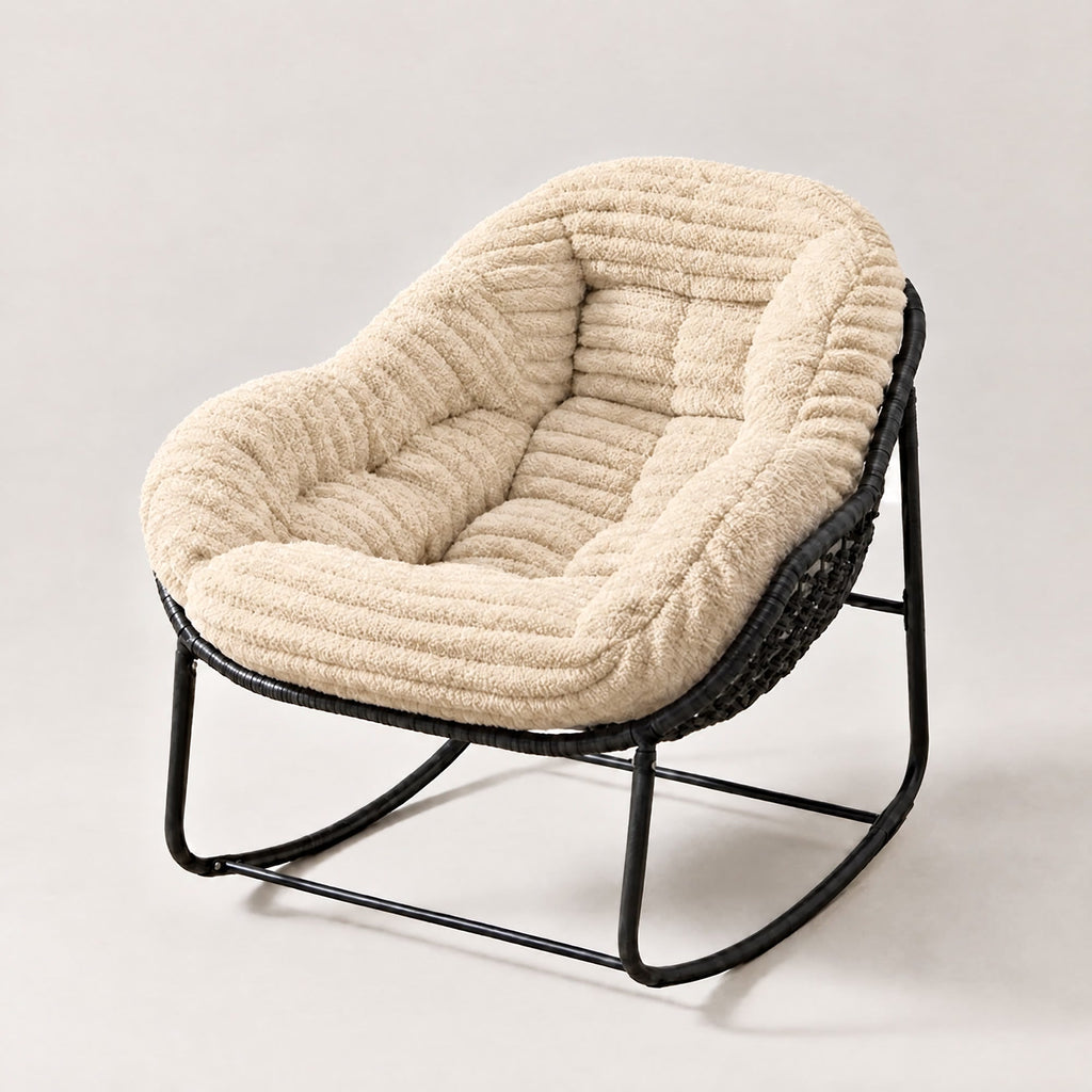 Polly Pluffer rocking chair in Cream