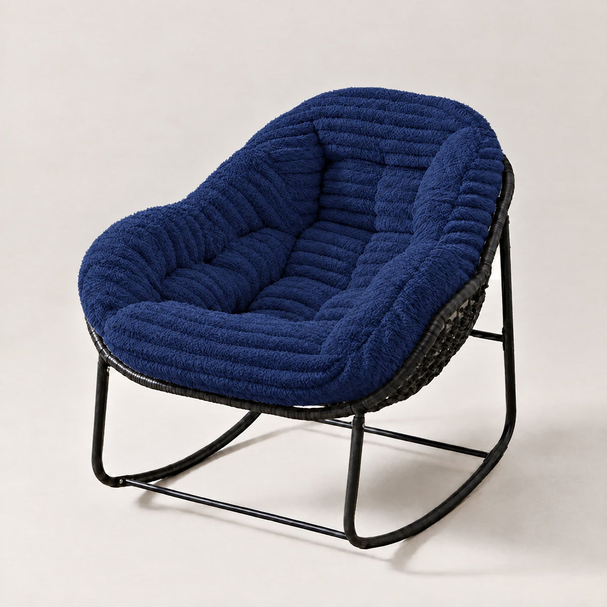 Polly Pluffer rocking chair in Navy Blue