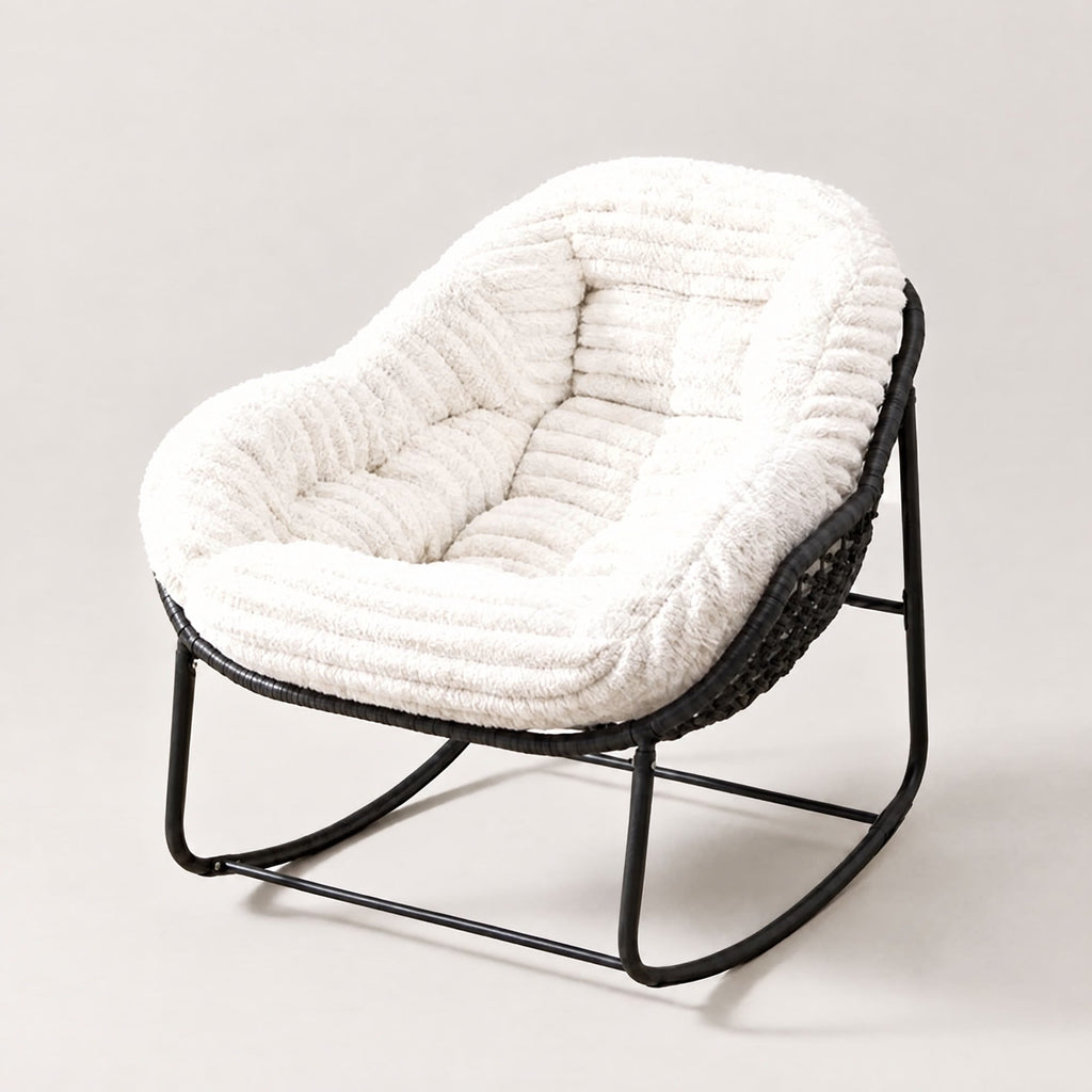 Polly Pluffer rocking chair in White